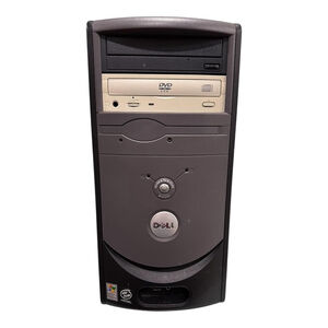 Vintage Dell Dimension 2400 Desktop PC XP 768MB RAM 36GB HDD Celeron Black DVD